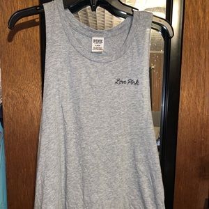 Grey PINK tank top. Size medium